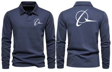 BOEING LOGO LONG SLEEVE POLO